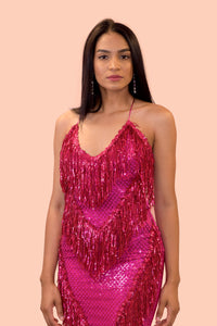 Fringe sequin dress