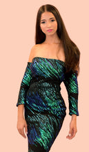 Load image into Gallery viewer, Iridescent Green Off Shoulder